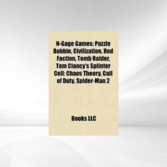 N-Gage games als Taschenbuch von - Books LLC, Reference Series