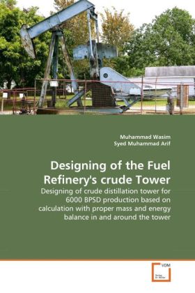 Designing of the Fuel Refinery's crude Tower: Designing of crude distillation tower for 6000 BPSD production based on calculation with proper mass and energy balance in and around the tower