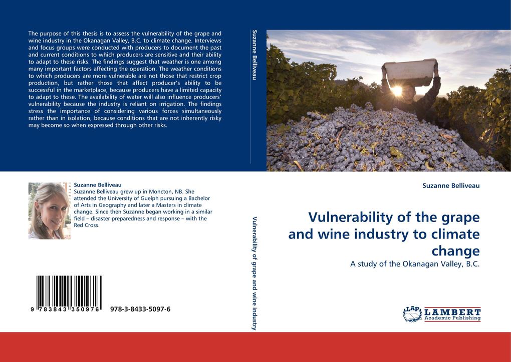 Vulnerability of the grape and wine industry to climate change als Buch von Suzanne Belliveau - LAP Lambert Acad. Publ.