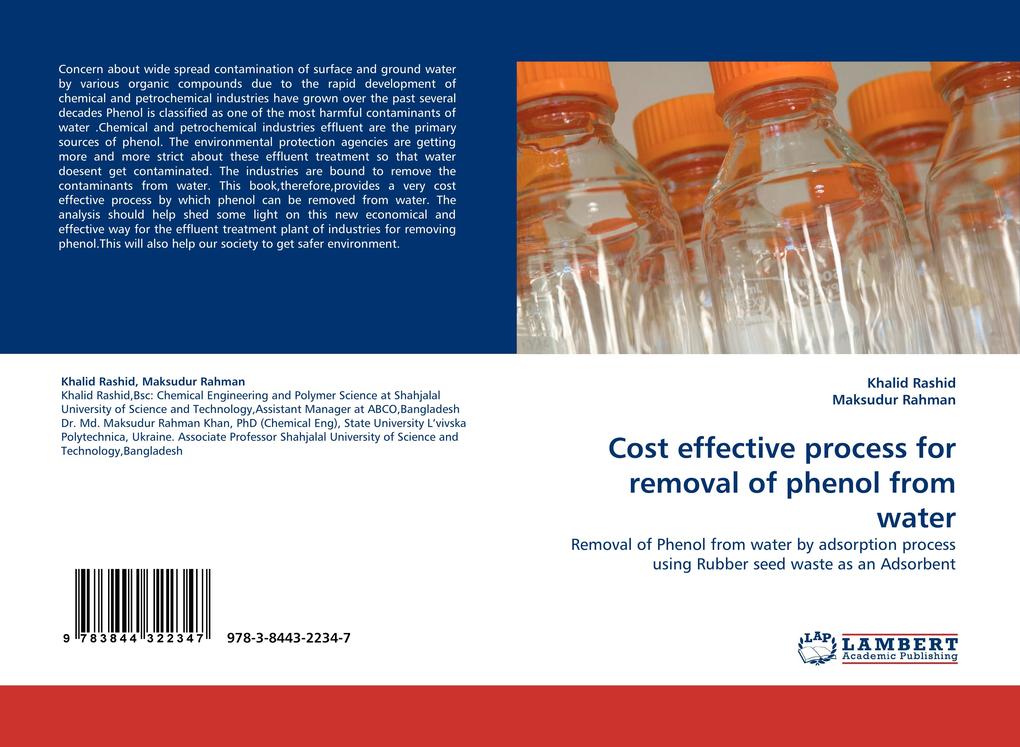 Cost effective process for removal of phenol from water als Buch von Khalid Rashid, Maksudur Rahman - LAP Lambert Acad. Publ.
