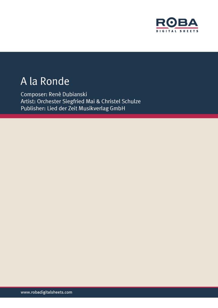 A La Ronde als eBook von Rene Dubianski - Lied der Zeit Musikverlag GmbH