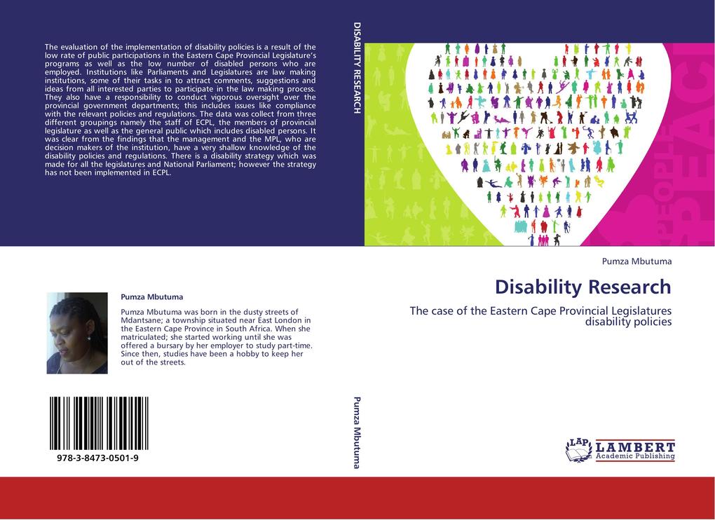 Disability Research als Buch von Pumza Mbutuma - LAP Lambert Academic Publishing
