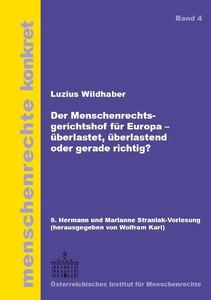 Wildhaber, L: Menschenrechtsgerichtshof für Europa als Taschenbuch von Luzius Wildhaber