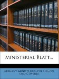 Ministerial Blatt... als Taschenbuch von Germany. Ministerium für Handel und Gewerbe - Nabu Press