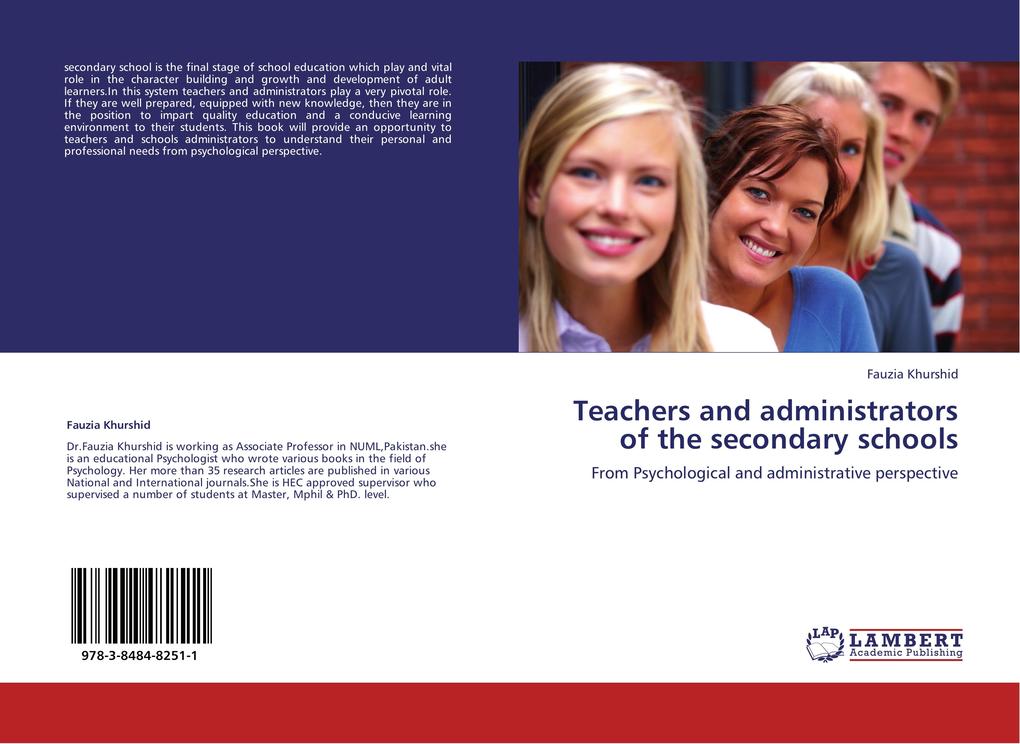 Teachers and administrators of the secondary schools als Buch von Fauzia Khurshid - LAP Lambert Academic Publishing