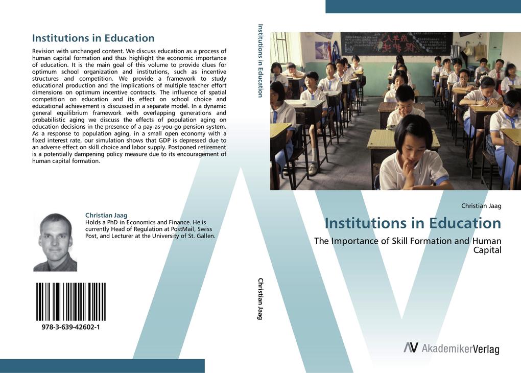 Institutions in Education als Buch von Christian Jaag - AV Akademikerverlag