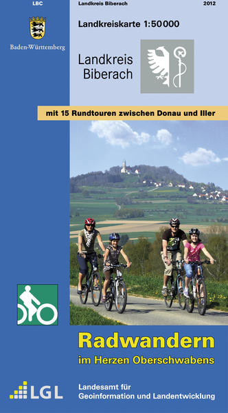 Landkreis Biberach: Radwandern im Herzen Oberschwabens (Landkreiskarte: 1:50000)