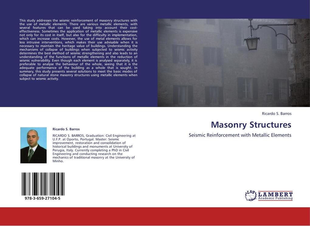 Masonry Structures als Buch von Ricardo S. Barros - LAP Lambert Academic Publishing