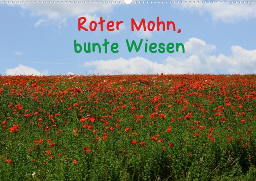 Roter Mohn, bunte Wiesen (Posterbuch DIN A3 quer) als Buch von Nordstern - Calvendo Verlag