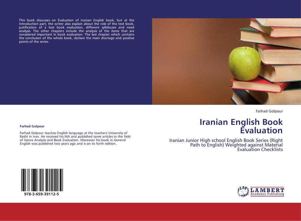 Iranian English Book Evaluation als Buch von Farhad Golpour - LAP Lambert Academic Publishing