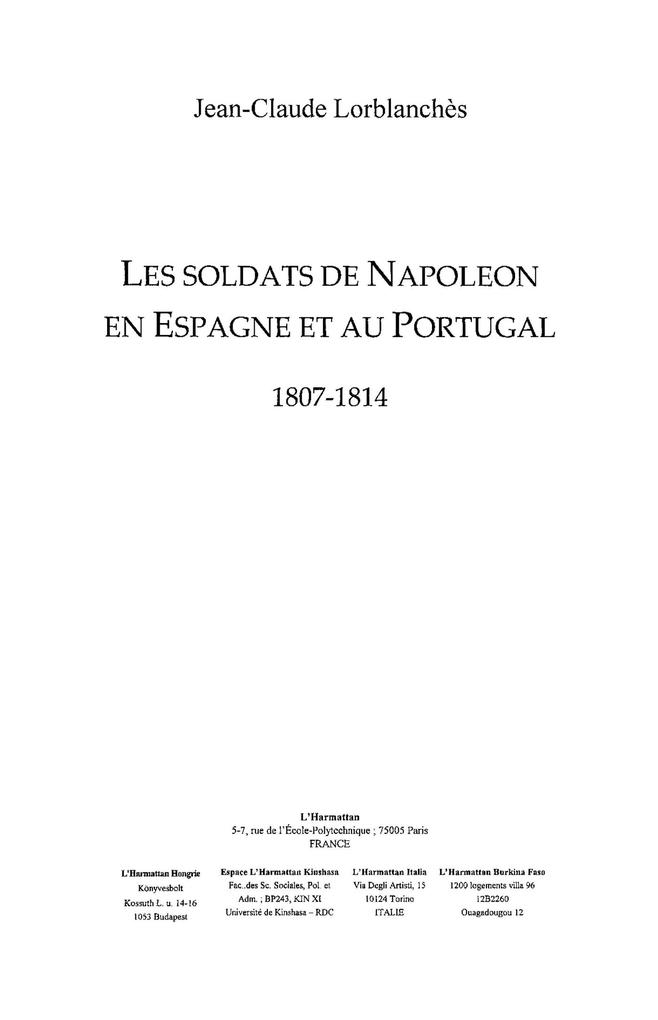 Soldats de napoleon en espagne et au po als eBook von LORBLANCHES JEAN-CLAUDE - Harmattan