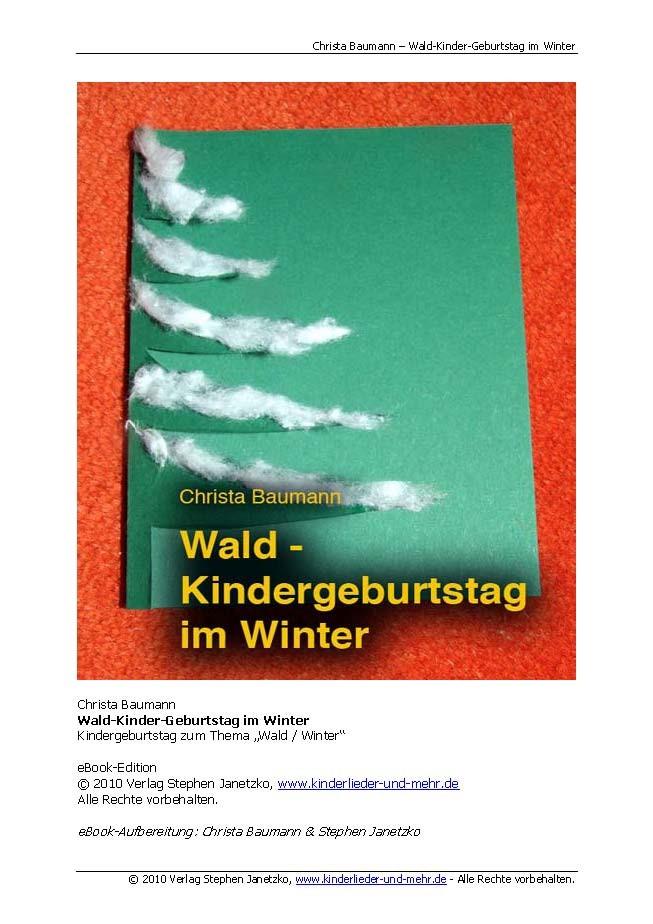 Wald-Kinder-Geburtstag im Winter als eBook von Christa Baumann - Verlag Stephen Janetzko