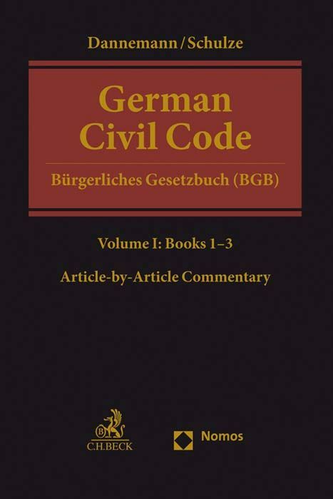 German Civil Code Volume I: Books 1-3: §§ 1-1296 (Beck international)