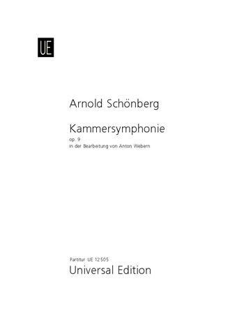 Kammersymphonie: op. 9. Violine, Flöte oder 2.Violine, Klarinette in a oder Viola, Cello und Klavier. Partitur.