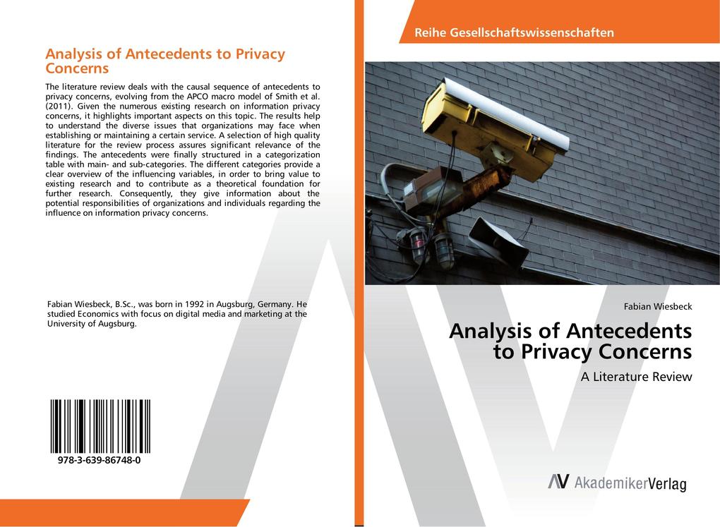 Analysis of Antecedents to Privacy Concerns als Buch von Fabian Wiesbeck - AV Akademikerverlag