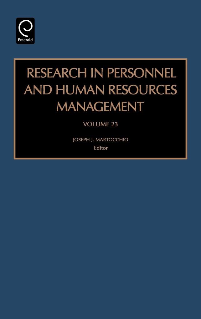Research in Personnel and Human Resources Management als Buch von - Emerald Group Publishing Limited