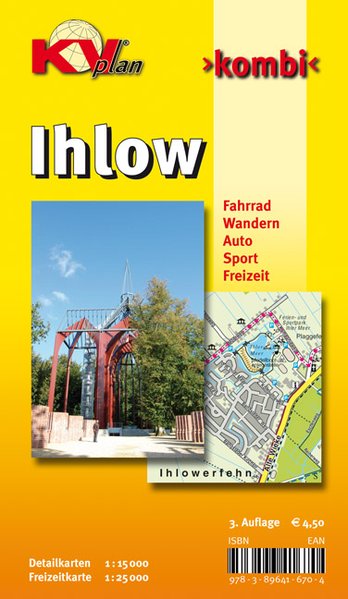 Ihlow KVplan Radkarte/Freizeitkarte/Stadtplan 1:25.000 / 1:15.000