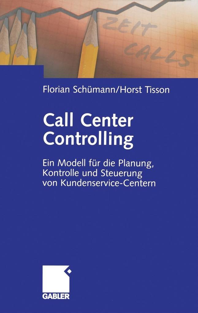 Call Center Controlling - Florian Schümann/ Horst Tisson