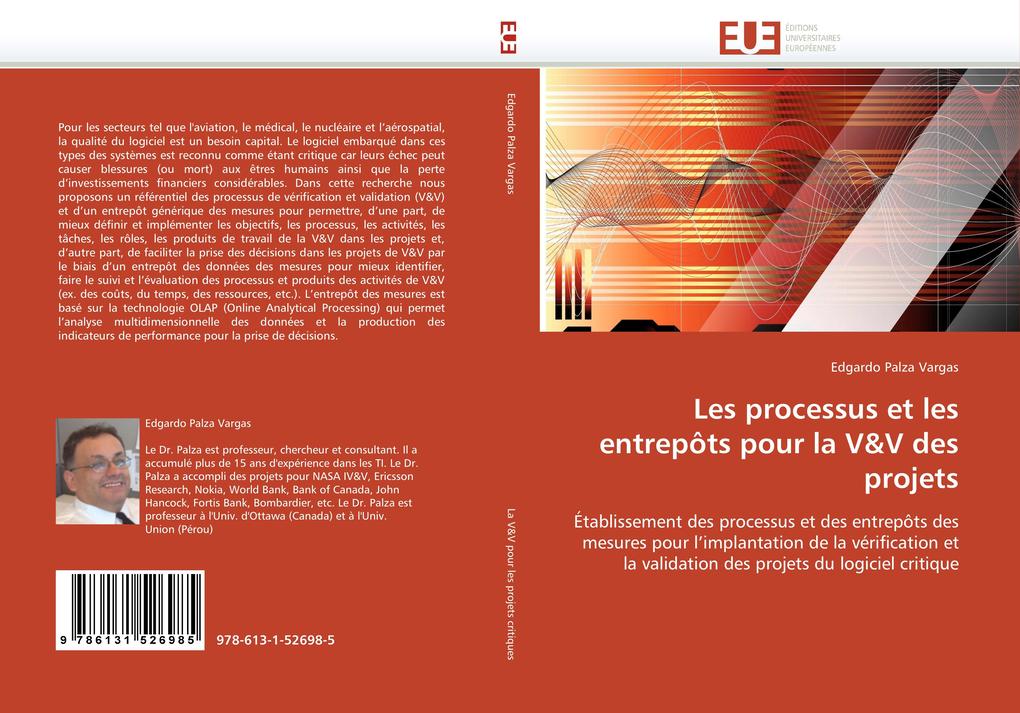 Les processus et les entrepôts pour la V&V des projets als Buch von Edgardo Palza Vargas - Editions universitaires europeennes EUE