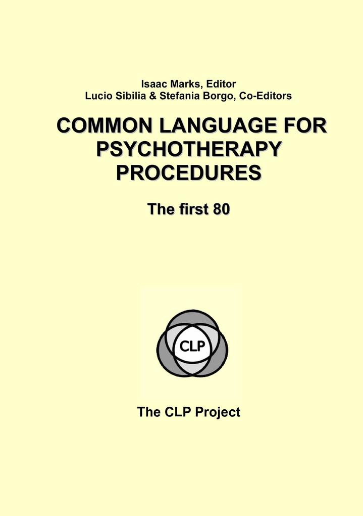 COMMON LANGUAGE FOR PSYCHOTHERAPY PROCEDURES als Buch von - Centro per la Ricerca in Psicoterapia