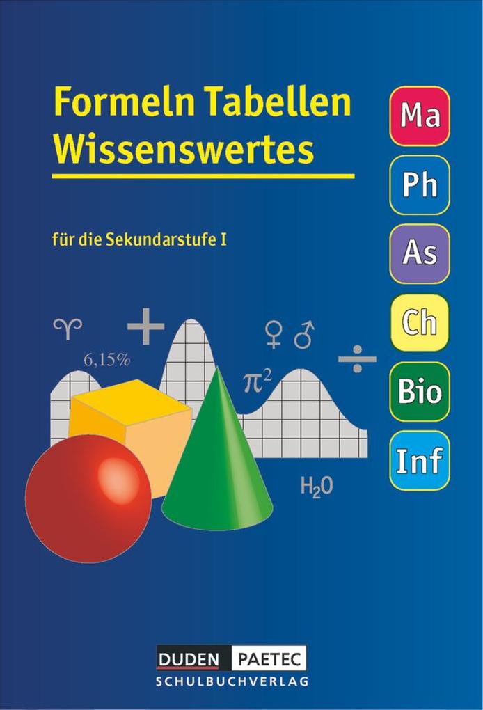 Formeln Tabellen Wissenswertes für die Sekundarstufe I. RSR - Uwe Bahro/ Frank-Michael Becker/ Lutz Engelmann/ Christine Ernst/ Günter Liesenberg