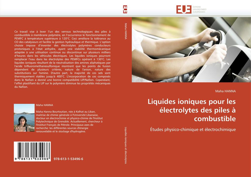 Liquides ioniques pour les électrolytes des piles à combustible als Buch von Maha HANNA - Editions universitaires europeennes EUE