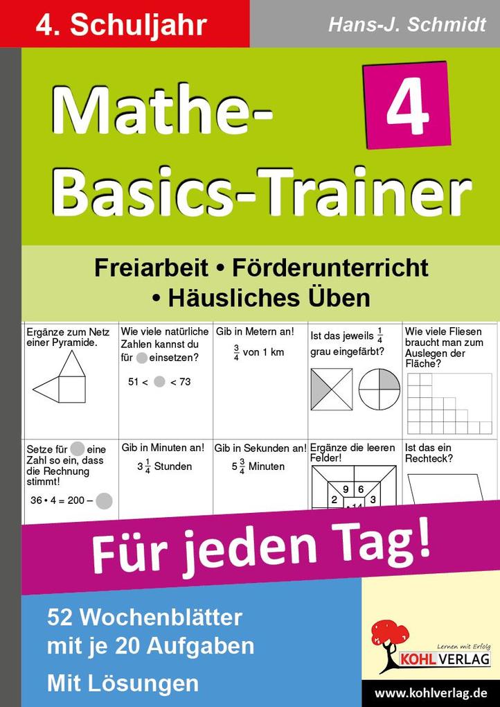 Mathe-Basics-Trainer 4. Schuljahr. Für jeden Tag! - Hans-Jürgen Schmidt