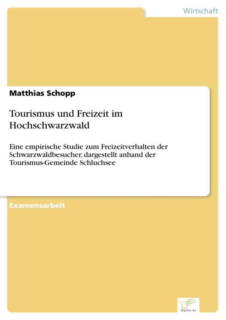 Tourismus und Freizeit im Hochschwarzwald - Matthias Schopp