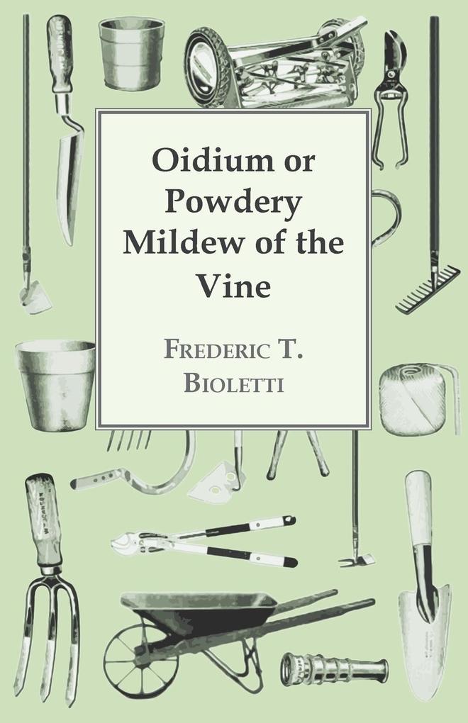 Oidium or Powdery Mildew of the Vine als Taschenbuch von Frederic T. Bioletti - Grant Press