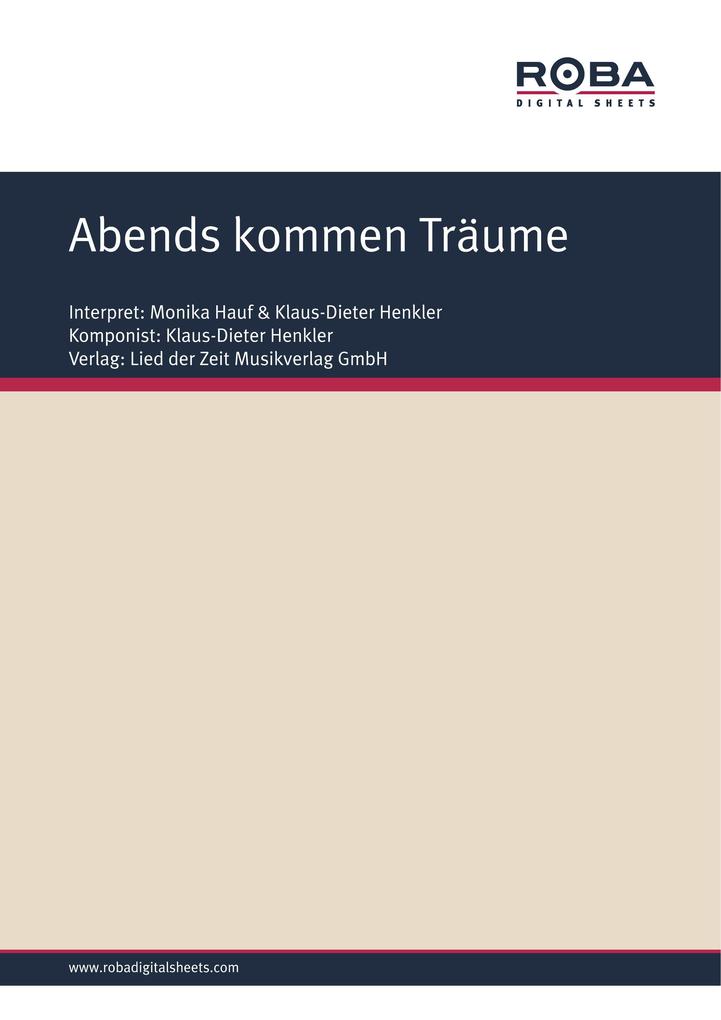Abends kommen Träume - Will Horn/ Klaus-Dieter Henkler