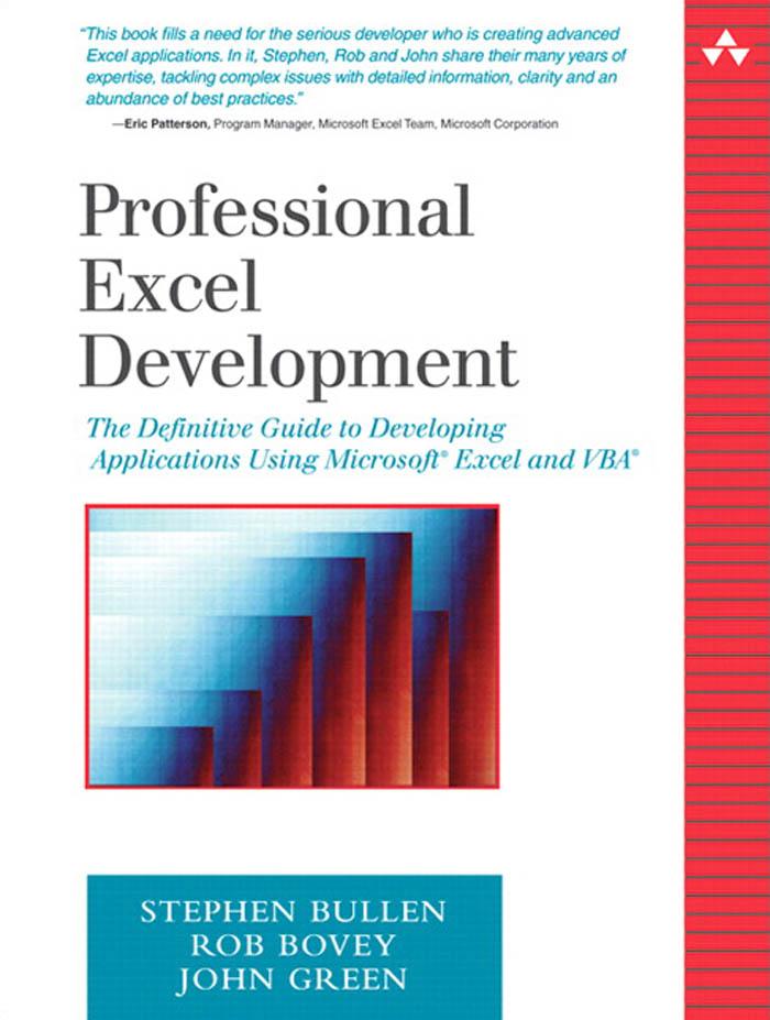 Professional Excel Development - Stephen Bullen/ Rob Bovey/ John Green