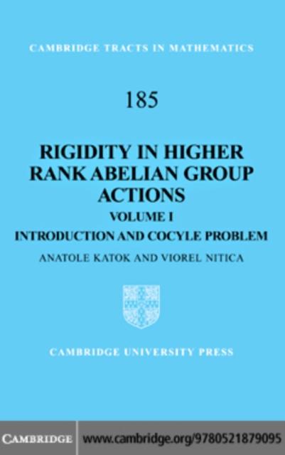 Rigidity in Higher Rank Abelian Group Actions: Volume 1 Introduction and Cocycle Problem - Anatole Katok
