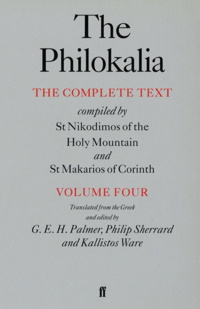 The Philokalia Vol 4 - G. E. H. Palmer