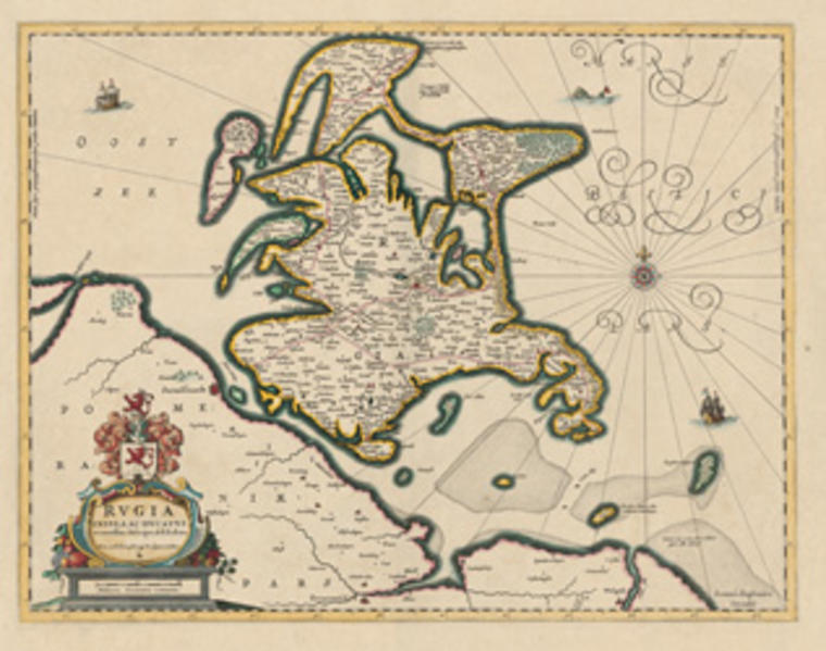 Historische Landkarte: Insel Rügen - 1647 - Johannes Janssonius