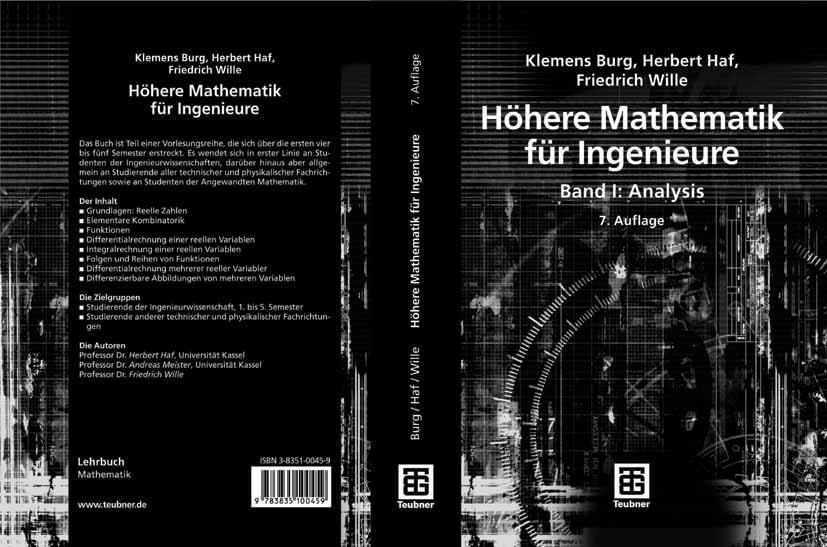 Höhere Mathematik für Ingenieure Band I - Klemens Burg/ Herbert Haf/ Friedrich Wille