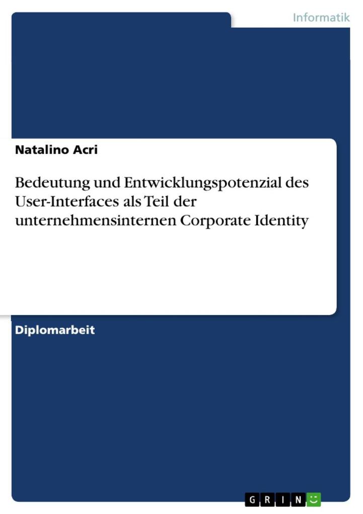 Bedeutung und Entwicklungspotenzial des User-Interfaces als Teil der unternehmensinternen Corporate Identity