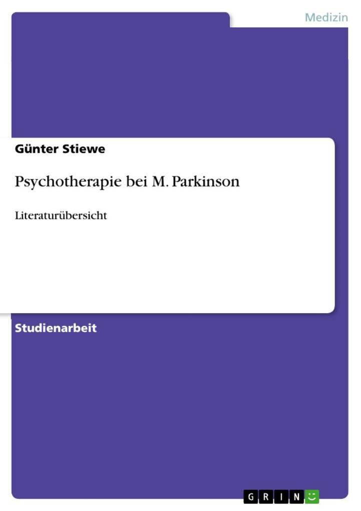 Psychotherapie bei M. Parkinson