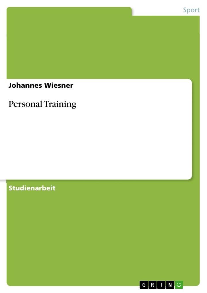 Personal Training - Johannes Wiesner
