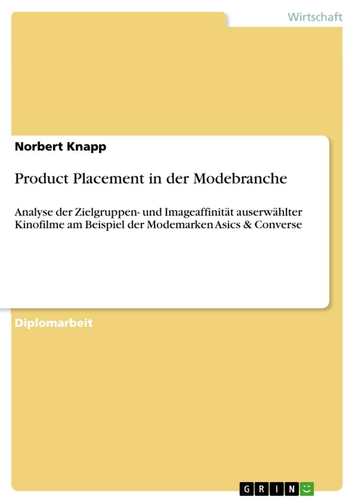 Product Placement in der Modebranche als eBook von Norbert Knapp - GRIN Verlag