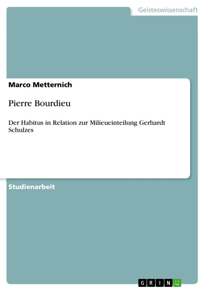 Pierre Bourdieu - Marco Metternich