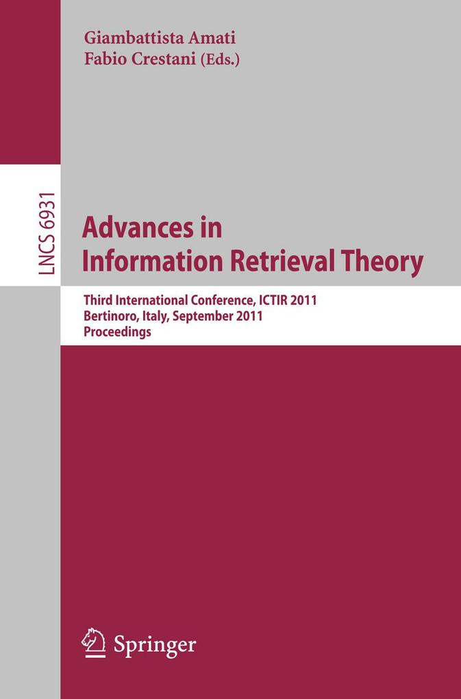 Advances in Information Retrieval Theory als eBook von - Springer Berlin Heidelberg