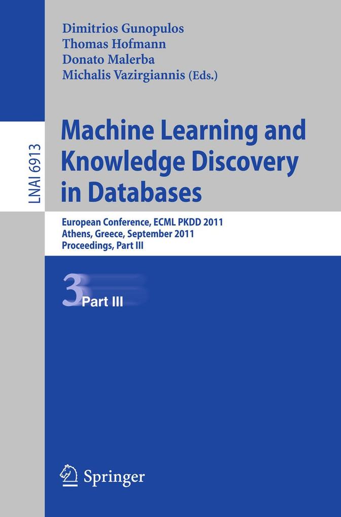 Machine Learning and Knowledge Discovery in Databases Part III