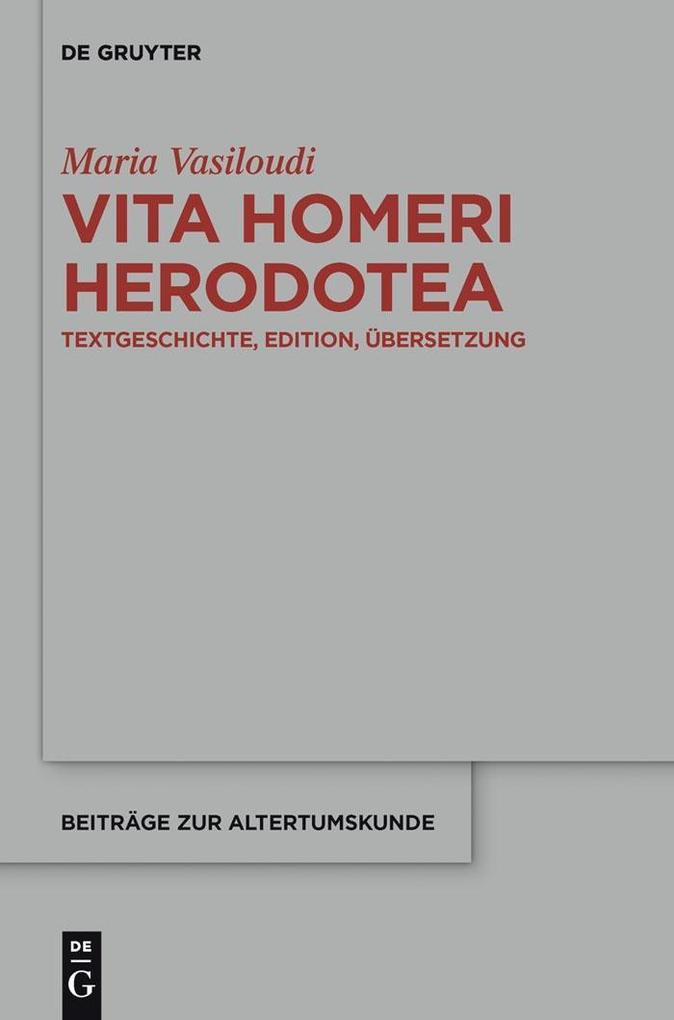 Vita Homeri Herodotea - Maria Vasiloudi
