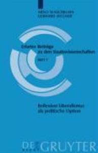 Reflexiver Liberalismus als Politische Option - Arno Waschkuhn/ Gerhard Wegner