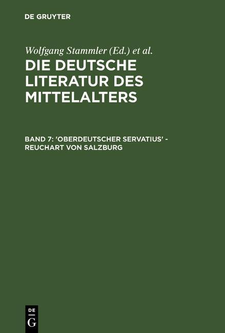 Die deutsche Literatur des Mittelalters - 'Oberdeutscher Servatius' - Reuchart von Salzburg