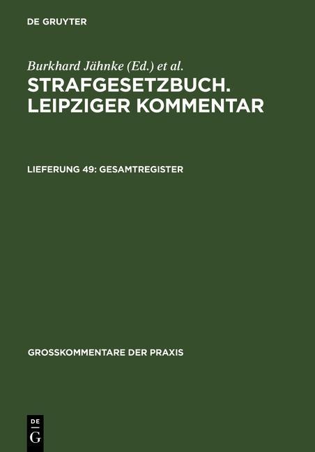 Gesamtregister als eBook von - Gruyter, Walter de GmbH