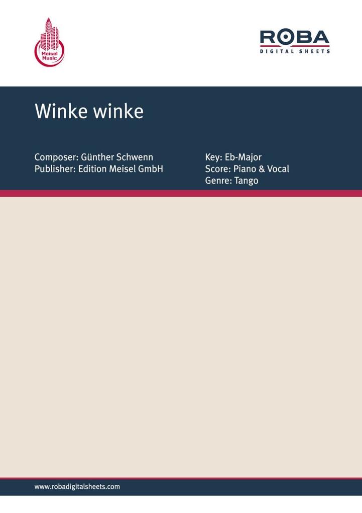 Winke winke - Günther Schwenn/ Peter Schaeffers/ Willy Rosen
