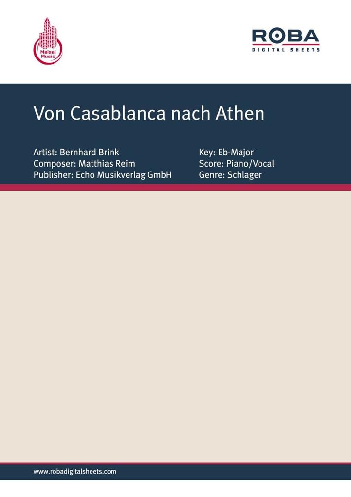 Von Casablanca nach Athen - Matthias Reim/ Ingo Hennemann