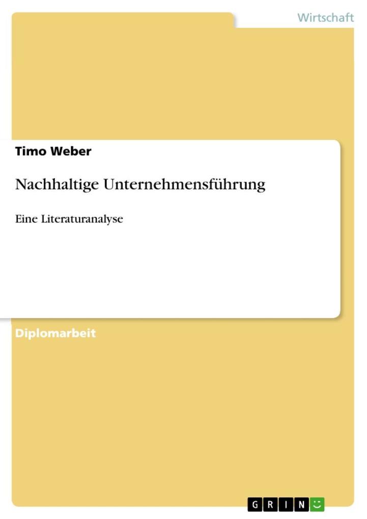 Nachhaltige Unternehmensführung - Timo Weber