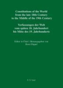 Constitutional Documents of Austria Hungary and Liechtenstein 1791-1849